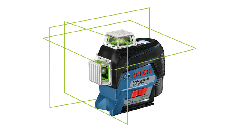 BOSCH GLL3-330CG 12V Max 360⁰ Connected Green-Beam Three-Plane Leveling and Alignment-Line Laser Kit with (1) 2.0 Ah Battery