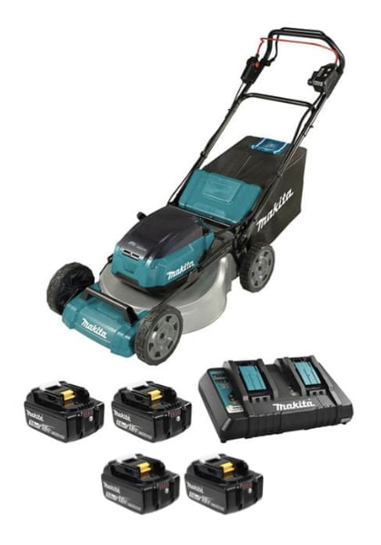 MAKITA DLM532PT4 21" / 18Vx2 LXT Self Propelled Cordless Lawn Mower Includes 2 Free Batteries