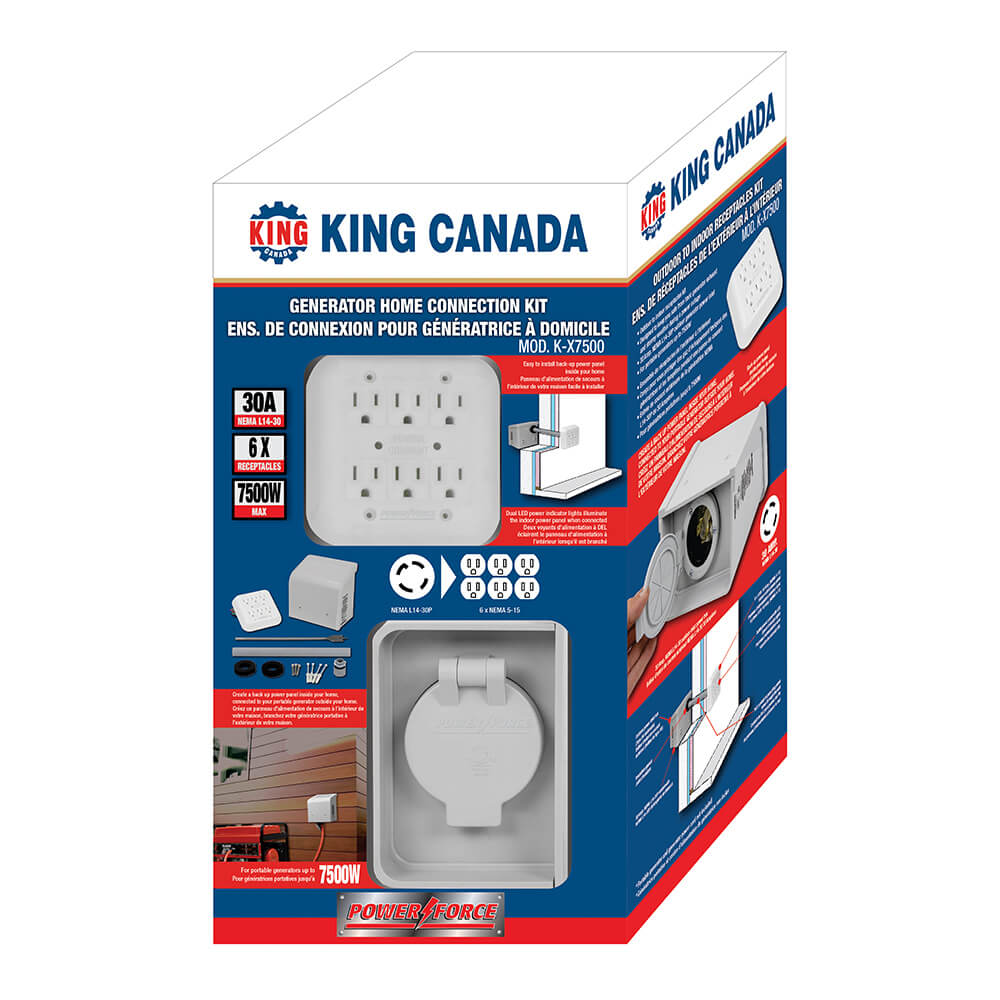 KING CANADA K-X7500 GENERATOR HOME CONNECTION KIT