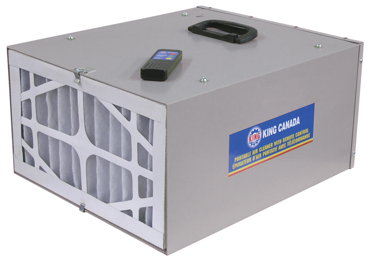 KING CANADA KAC-410 3 SPEED PORTABLE AIR CLEANER WITH REMOTE CONTROL