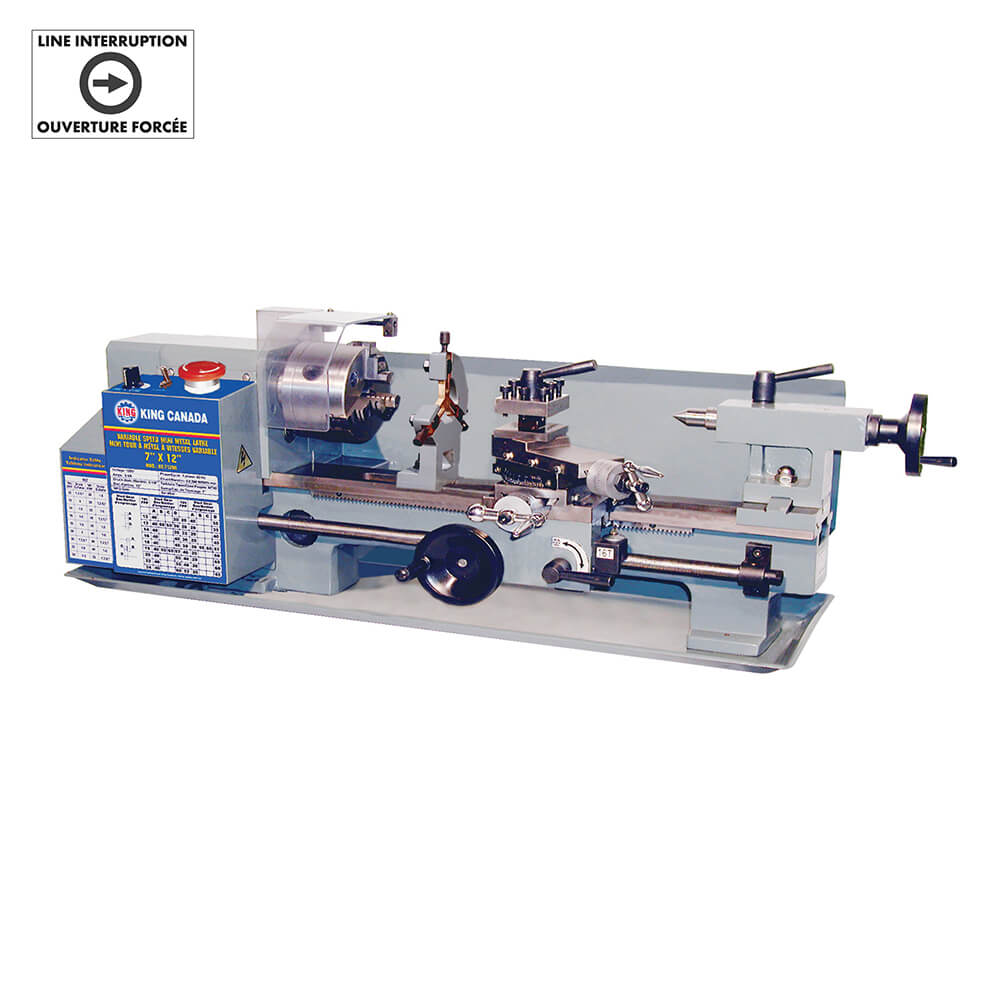 KING CANADA KC-0712ML  7" X 12" VARIABLE SPEED MINI METAL LATHE