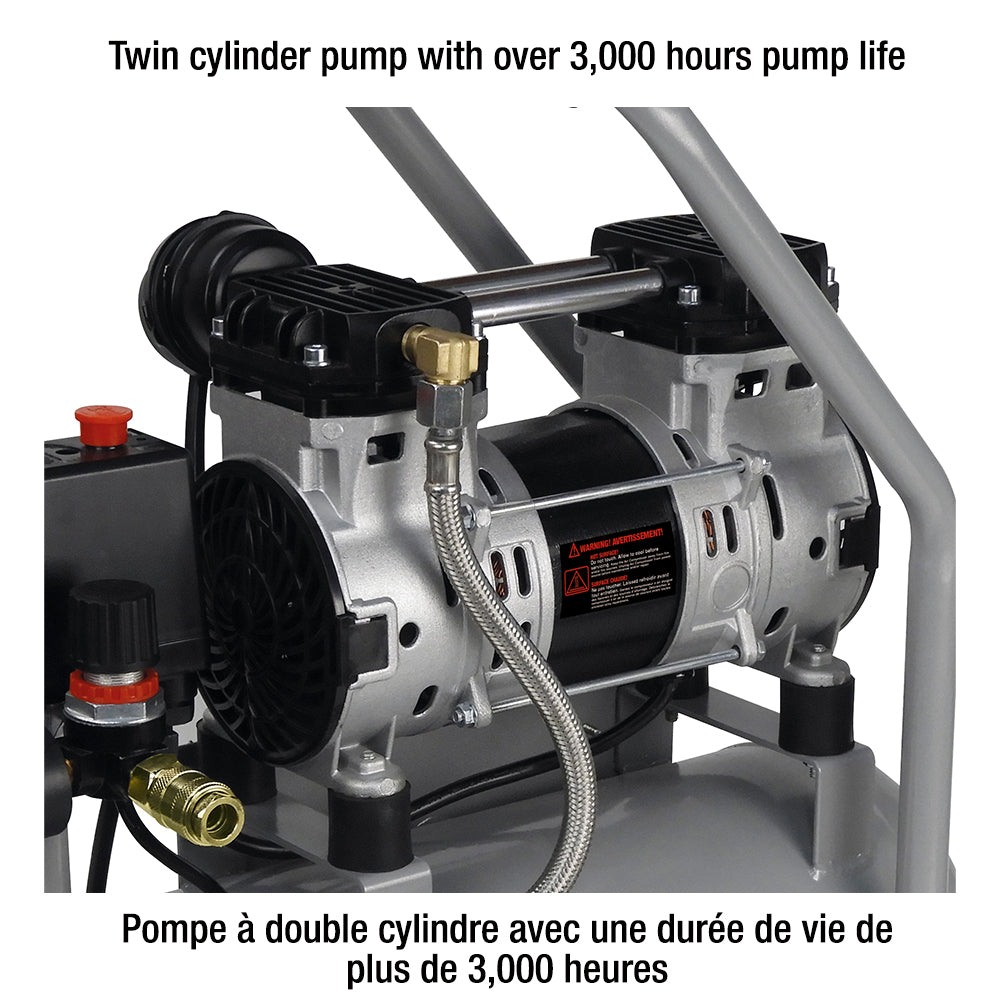 3 GALLON ULTRA-QUIET OIL-FREE AIR COMPRESSOR