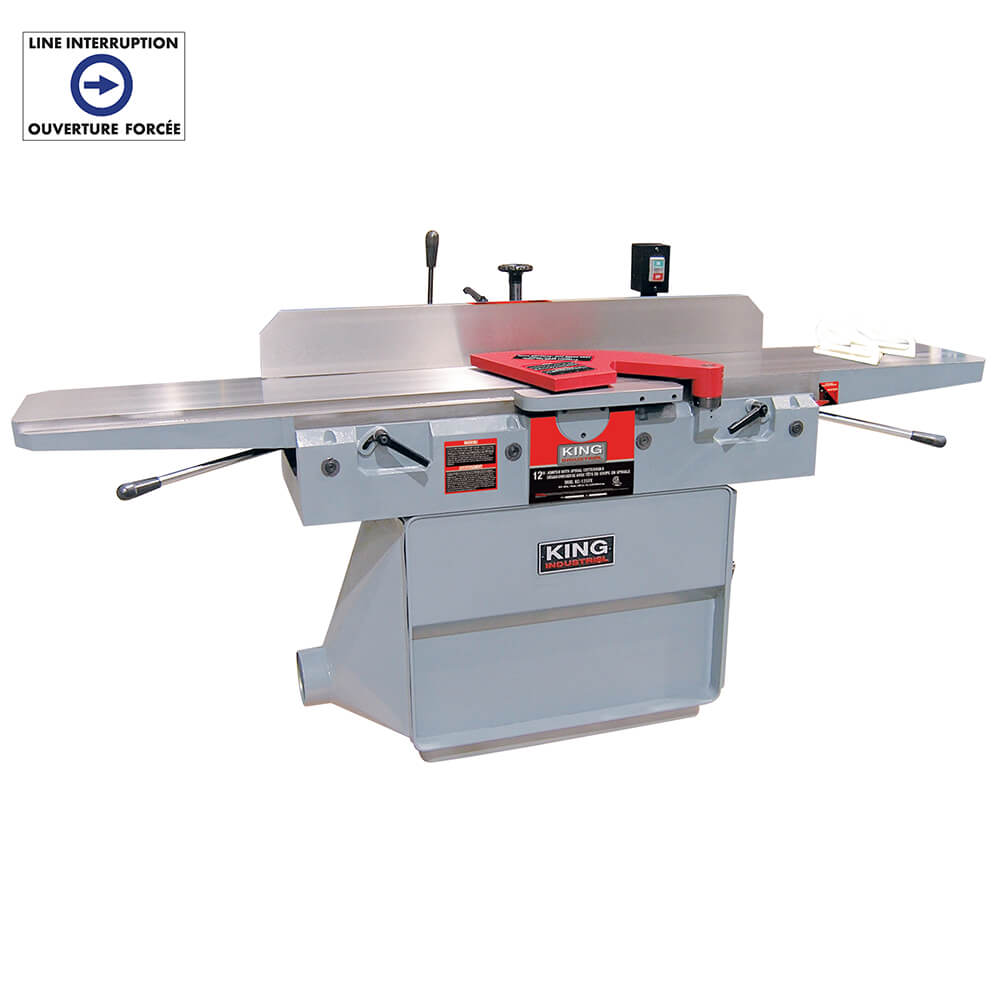 KING CANADA KC-125FX-5 12" INDUSTRIAL JOINTER WITH SPIRAL CUTTERHEAD (550V-3PH)