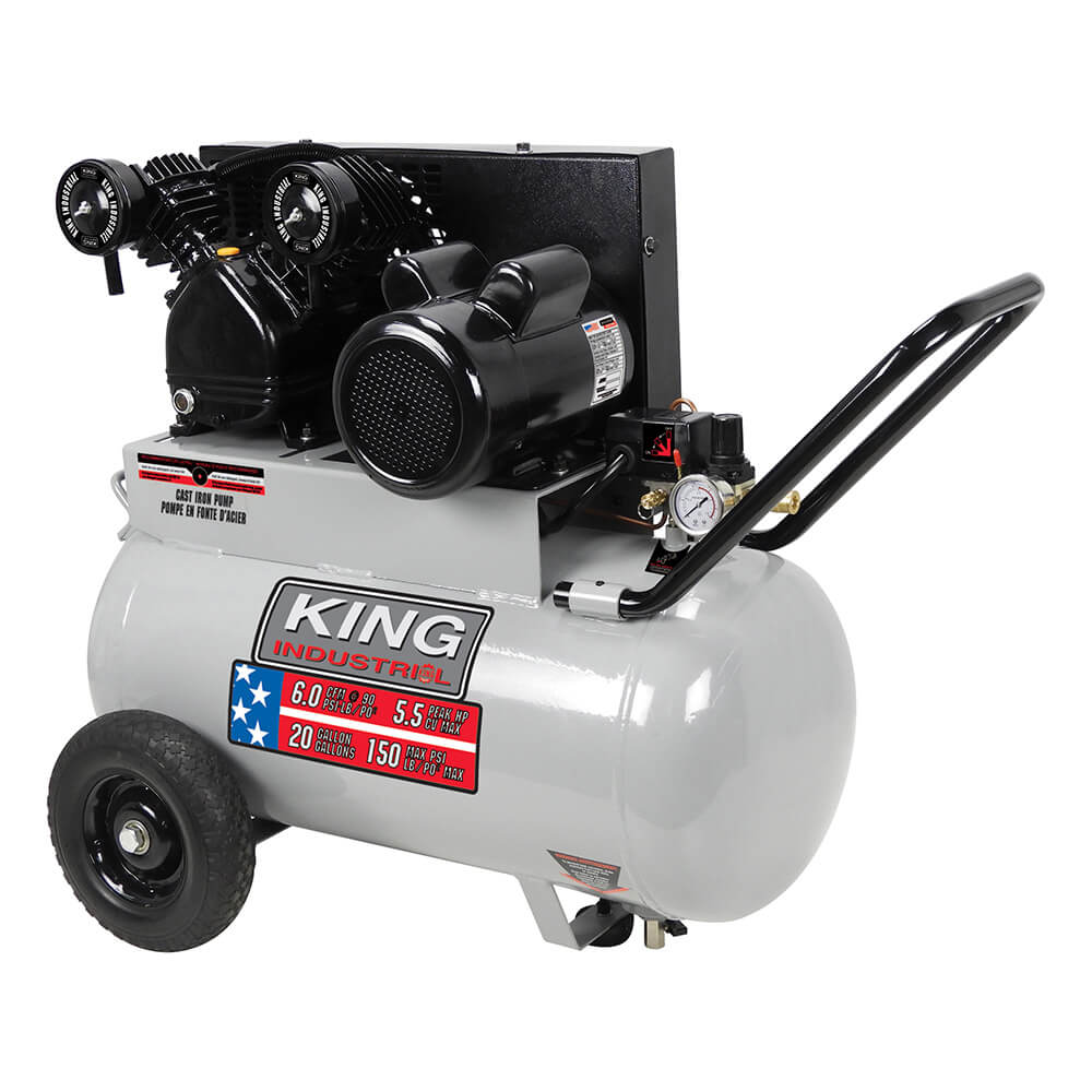 KING CANADA KC-2051H2 5.5 PEAK HP 20 GALLON AIR COMPRESSOR
