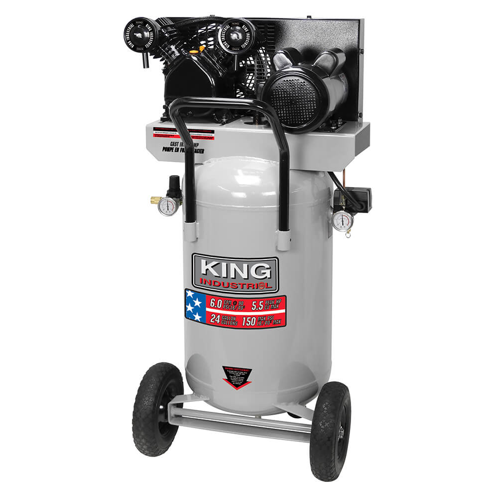 KING CANADA KC-3124V2 5.5 PEAK HP 24 GALLON AIR COMPRESSOR