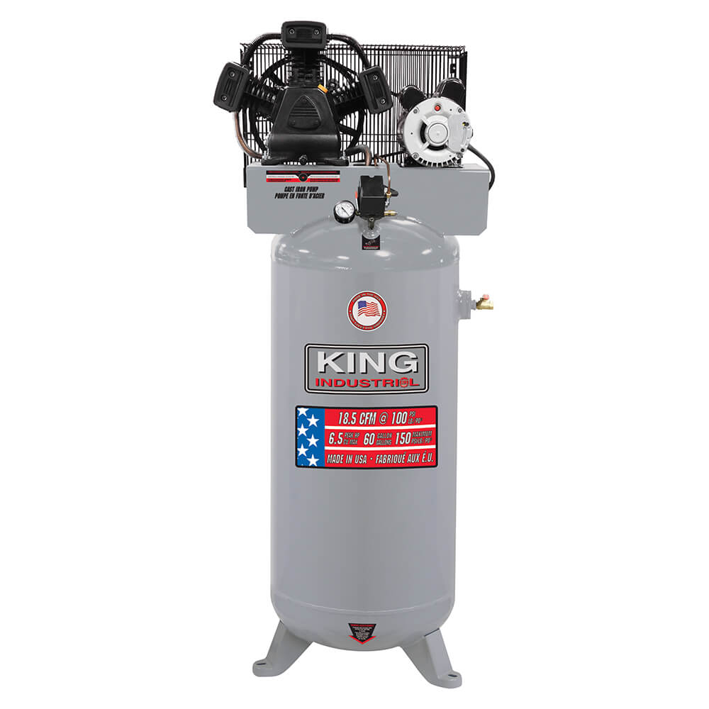 KING CANADA KC-5160V3 HIGH OUTPUT 6.5 PEAK HP 60 GALLON AIR COMPRESSOR