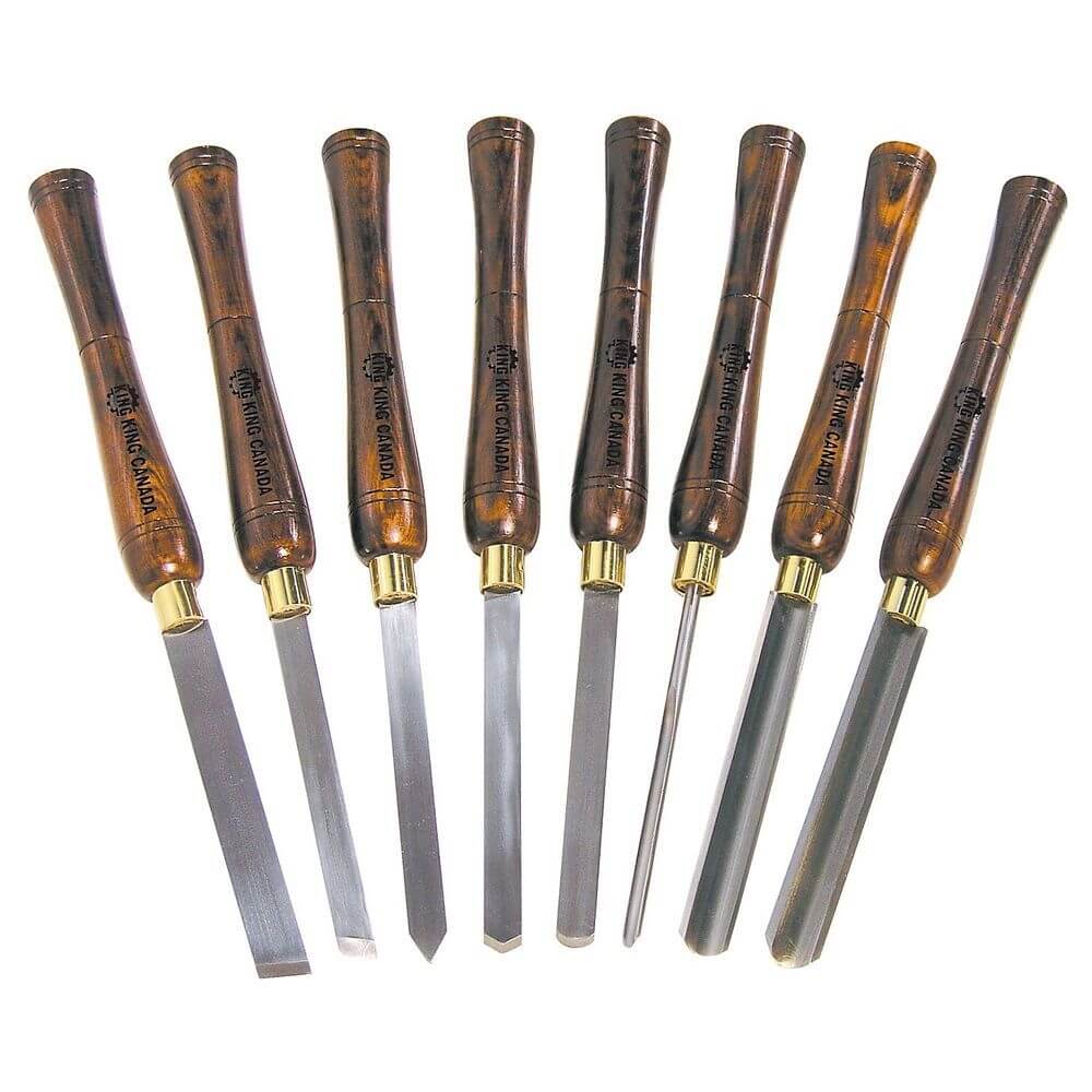KING CANADA KPRO-08 8 PC. WOOD LATHE CHISEL SET