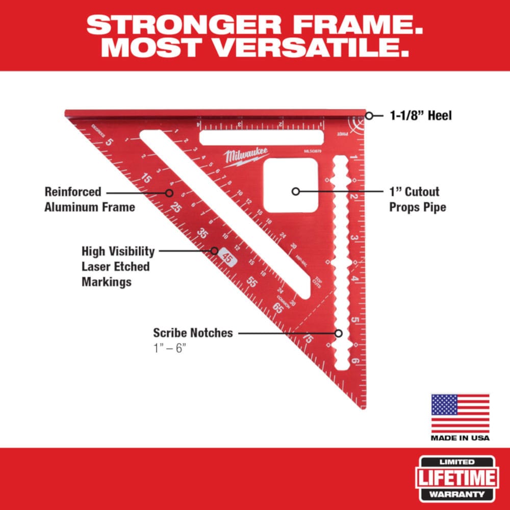 MILWAUKEE MLSQ070 7" RAFTER SQUARE