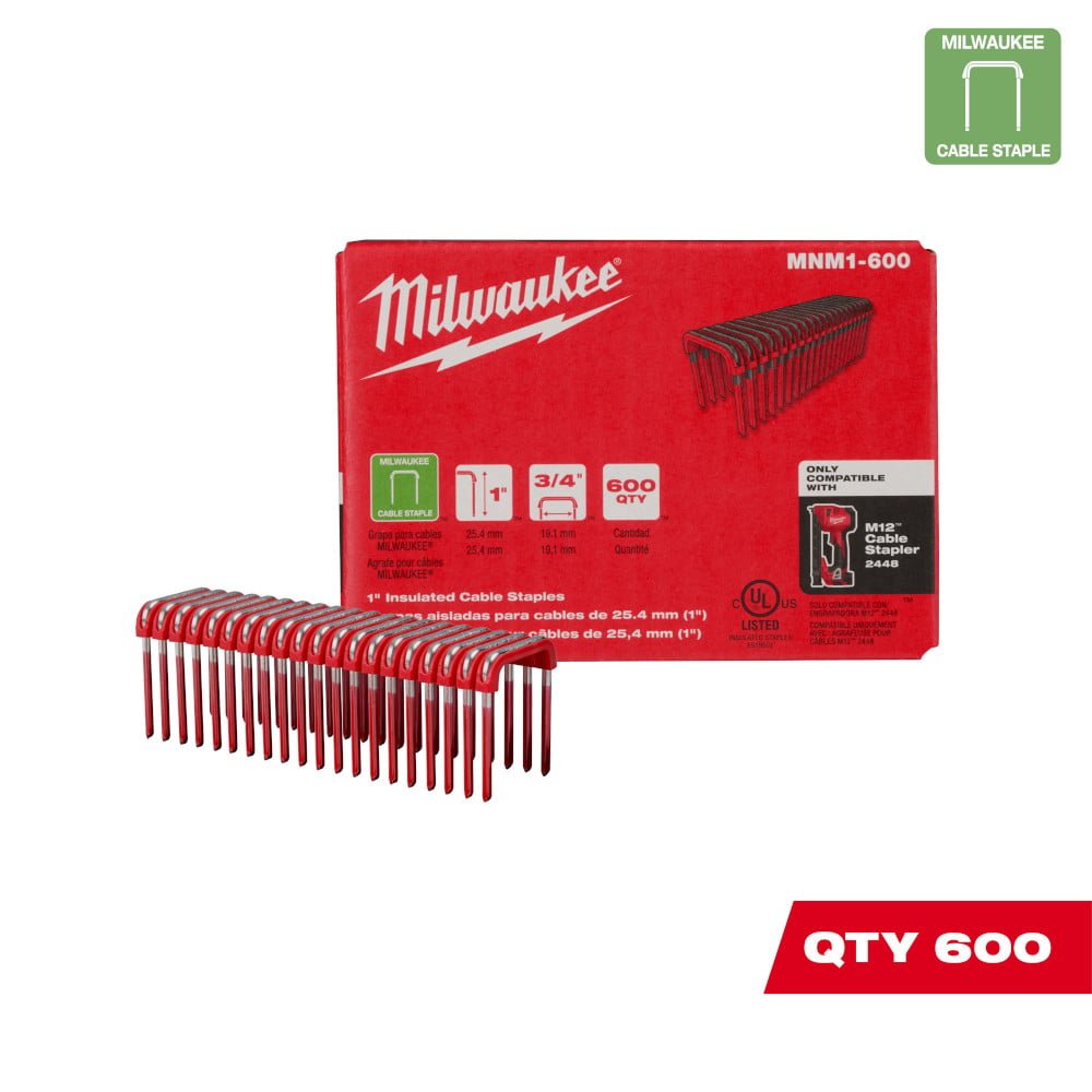 MILWAUKEE MILWAUKEE MNM1-600 1" Insulated Cable Staples
