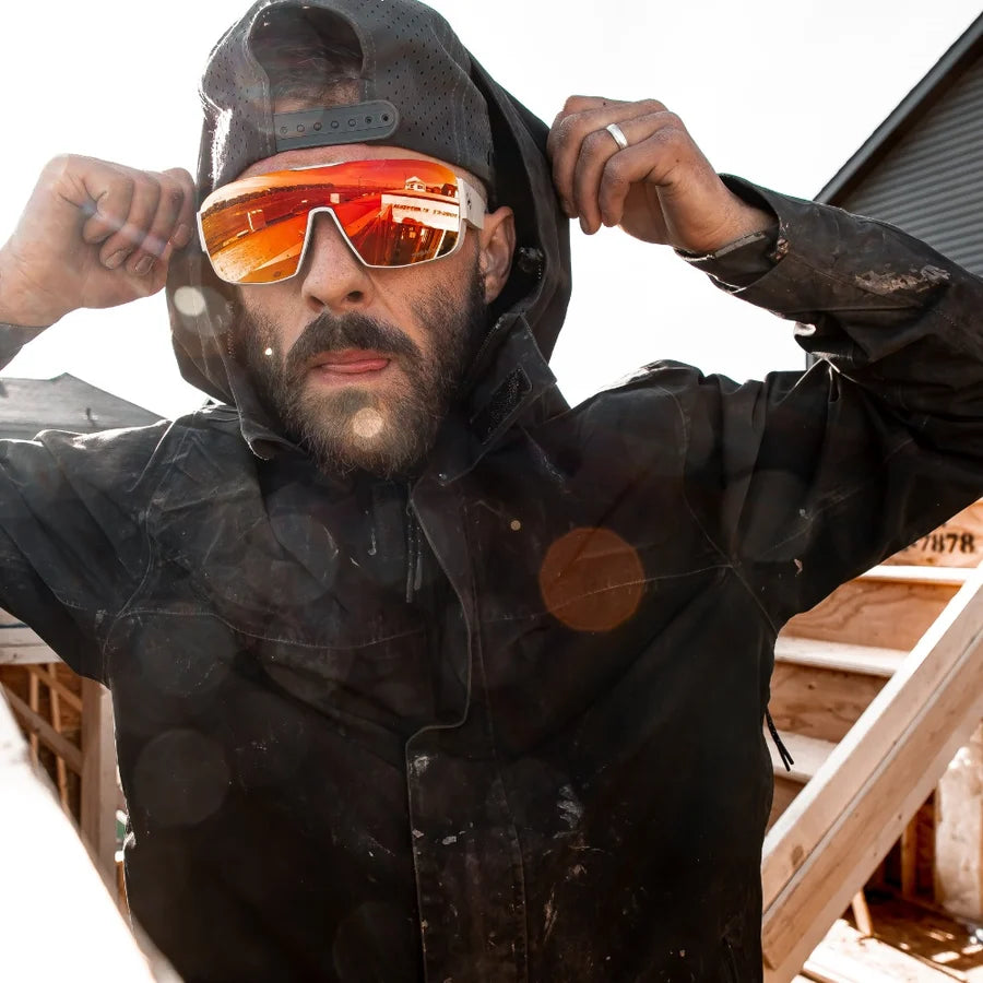 Hyspecs REVS SIGMA 8K Safety Glasses – Sahara Frame, Red Lens