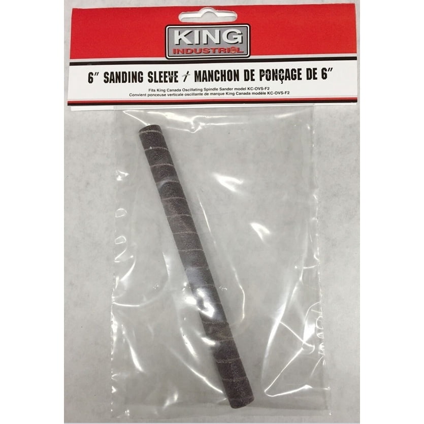 KING CANADA SL-612-80 6" X 1/2" -80 GRIT WOOD SANDING SLEEVE