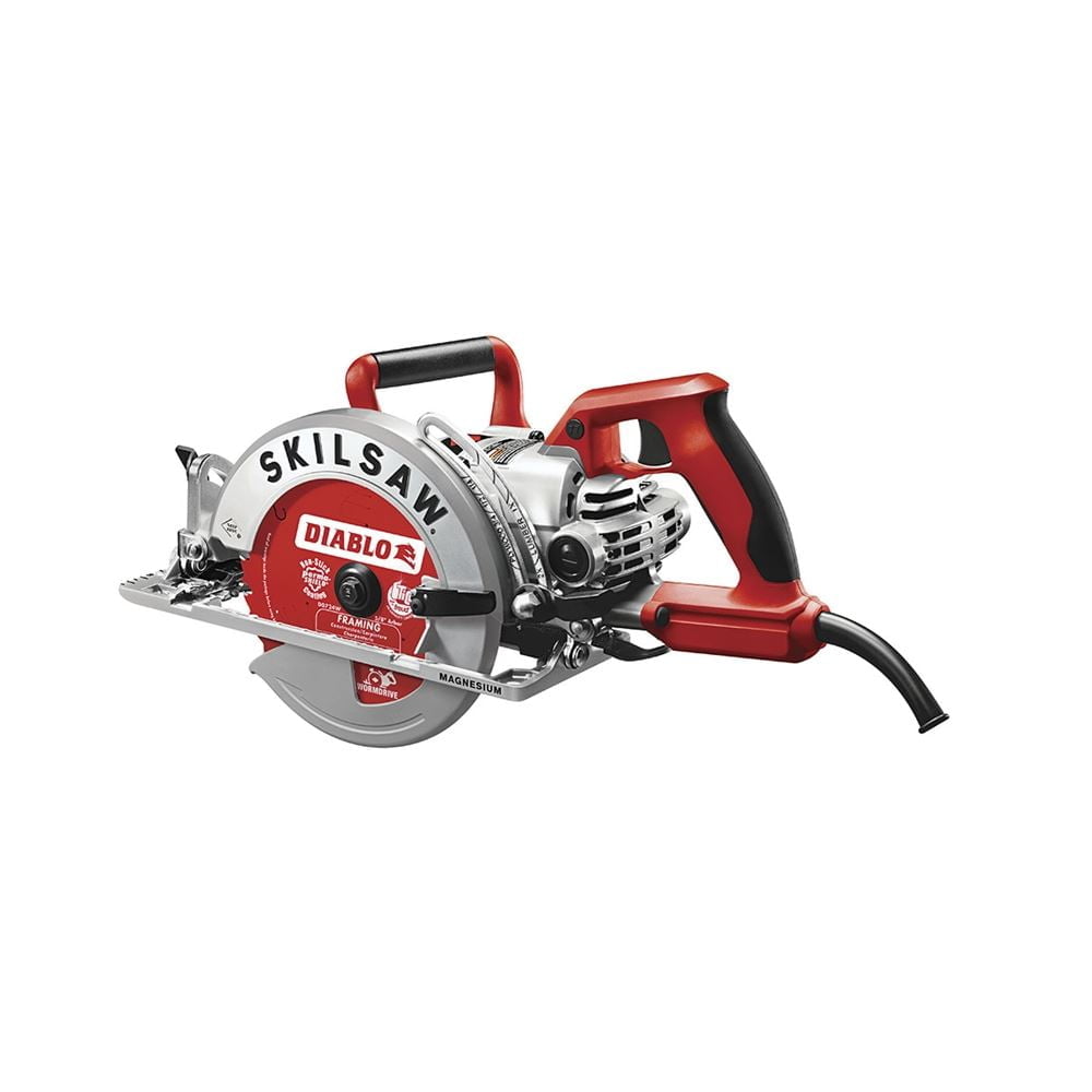 SKIL SPT77WML-22 7-1/4 In. Lightweight Magnesium Worm Drive Skilsaw with Diablo Carbide Blade