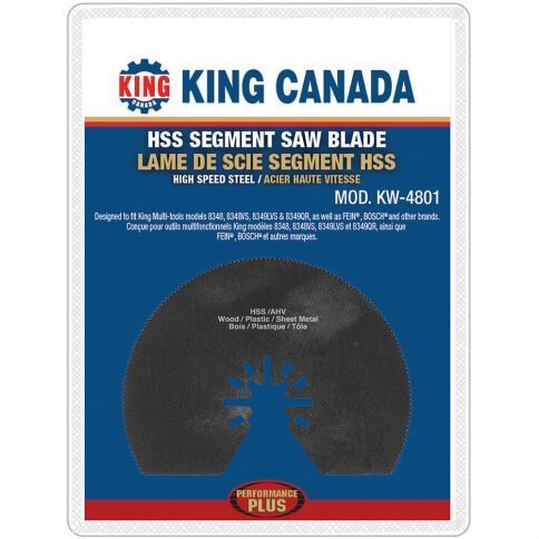 KING CANADA KW-4801 HSS SEGMENT SAW BLADE