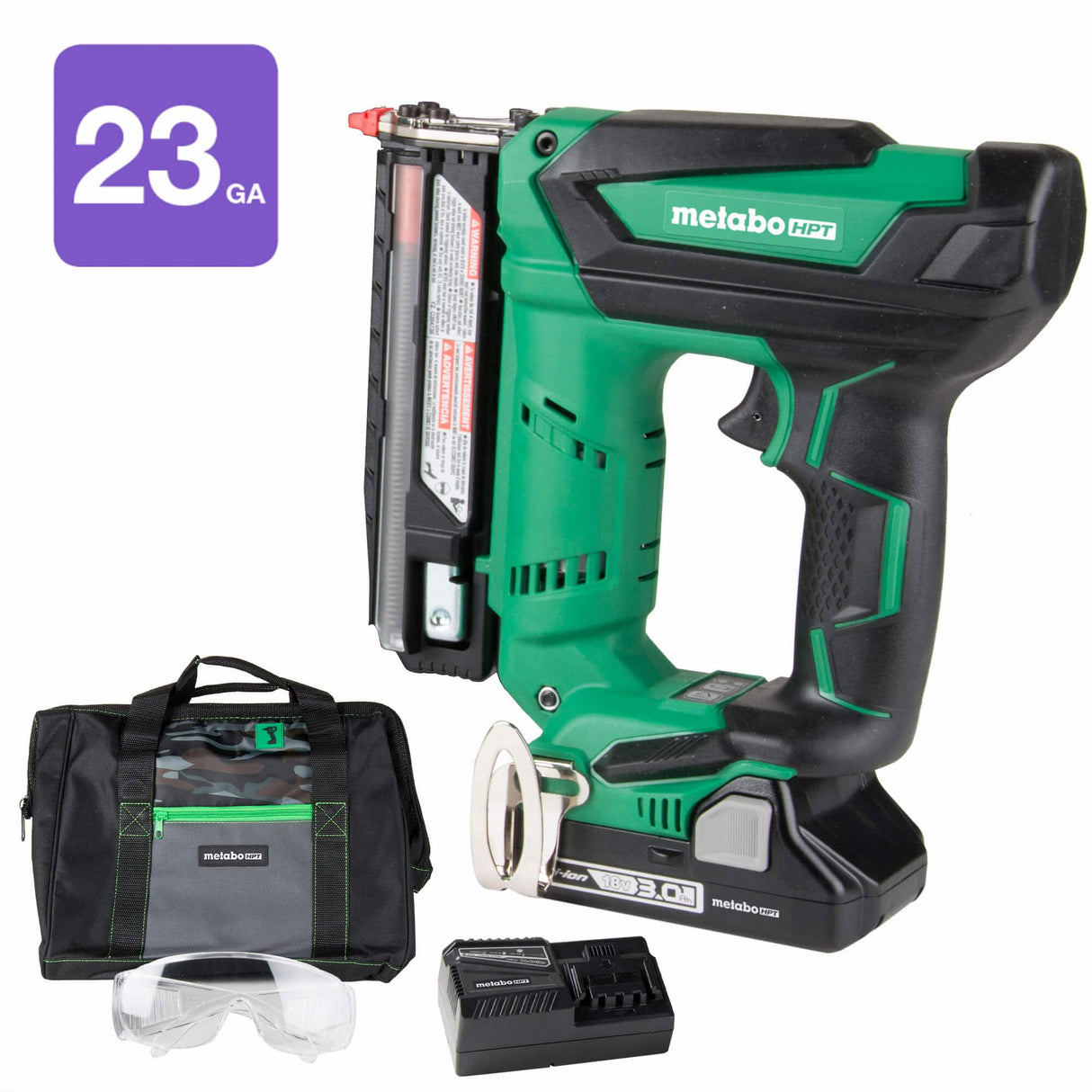METABO HPT NP18DSAL 23 GAUGE CORDLESS PIN NAILER W/BONUS BATT PROMO