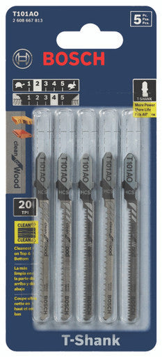 5PK 3" x 20TPI WOOD JIGSAW BLADE
