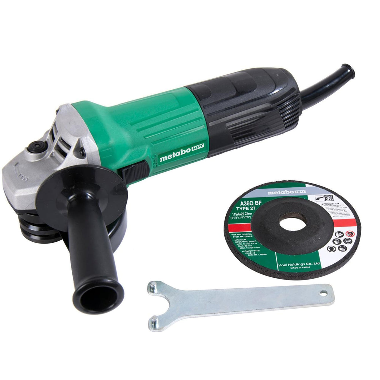METABO HPT G12SS2 4-1/2’’ Angle Grinder, 5.0 Amp, AC, Top Slide Switch