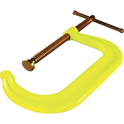 Regular-Duty Deep Throat C-Clamp, 8" (203 mm) Capacity, 5" (127 mm) Throat Depth