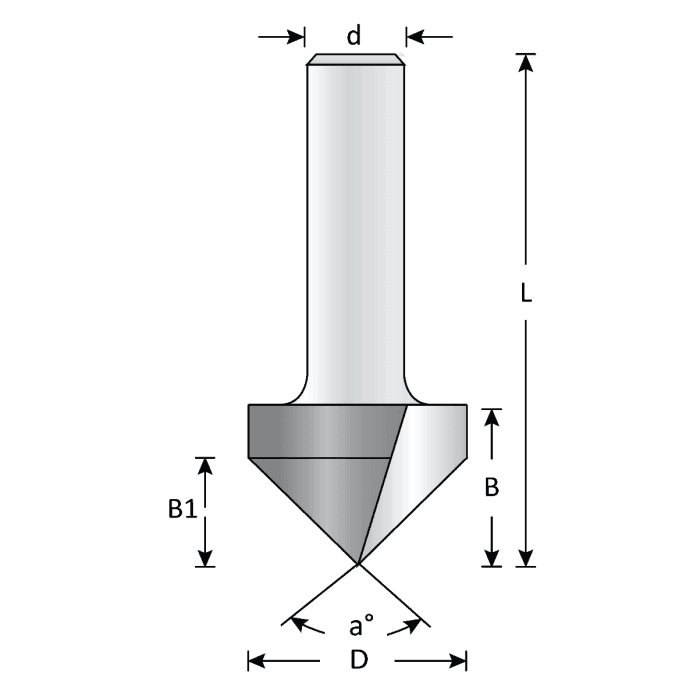 DIMAR 105R4-12-60 'V' GROOVING BIT