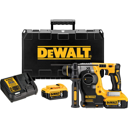 DEWALT-DCH273P2-20V MAX* 1 IN. XR® BRUSHLESS CORDLESS SDS PLUS L-SHAPE ROTARY HAMMER KIT