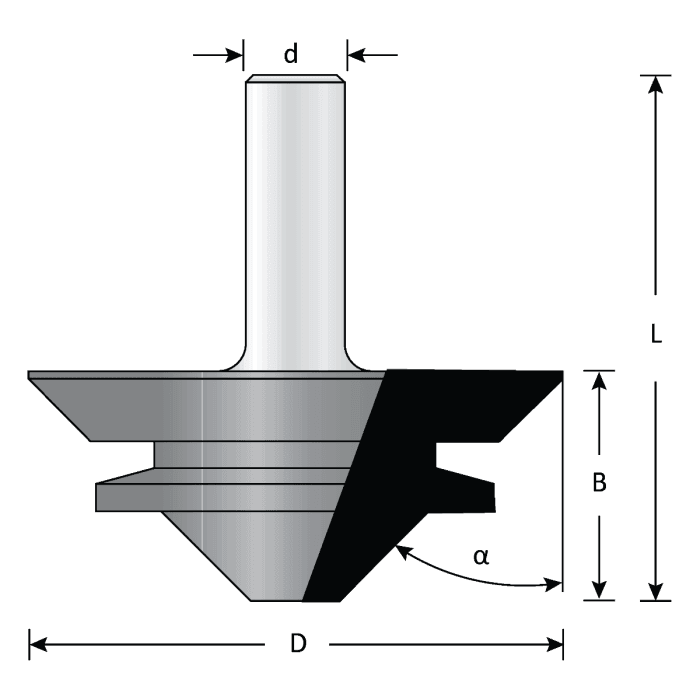 DIMAR WP149845 MITER LOCK ROUTER BIT