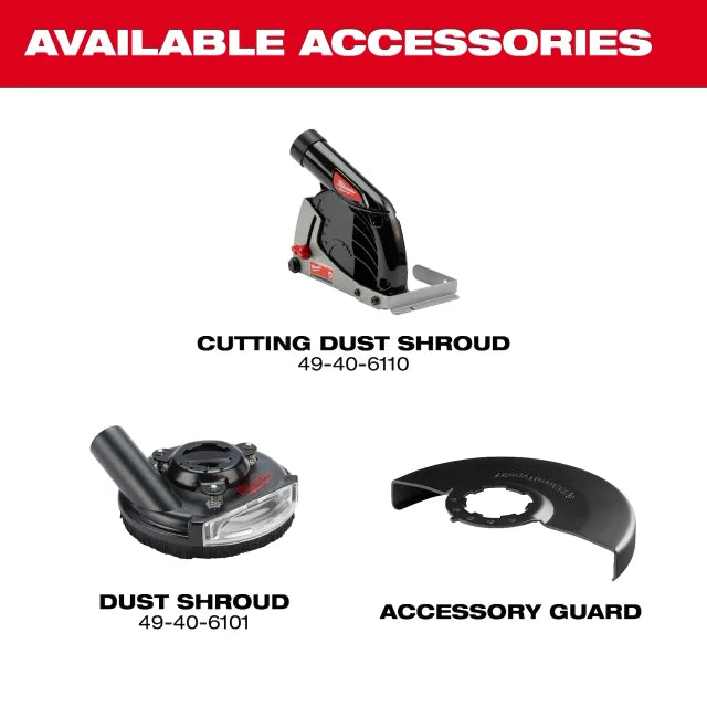M18 FUEL 4-1/2"-6" Braking Grinder, Paddle Switch