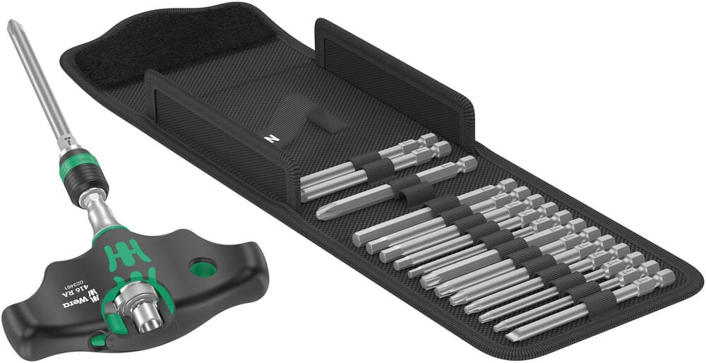 WERA 05057473001 Kraftform Kompakt 400 RA Imperial Set 1, 17 pieces