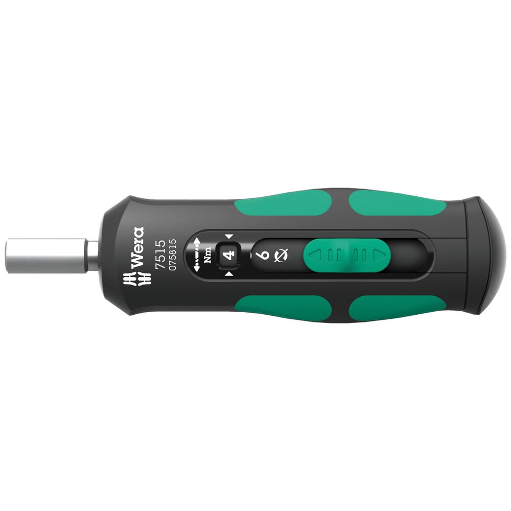 WERA 05075815001 7515 Kraftform Safe-Torque Speed Torque screwdriver, 2-6 Nm, 1/4" x 2.0 Nm x  3.0 Nm x 4.0 Nm x 5.0 Nm x 6.0 Nm x 147.5 mm