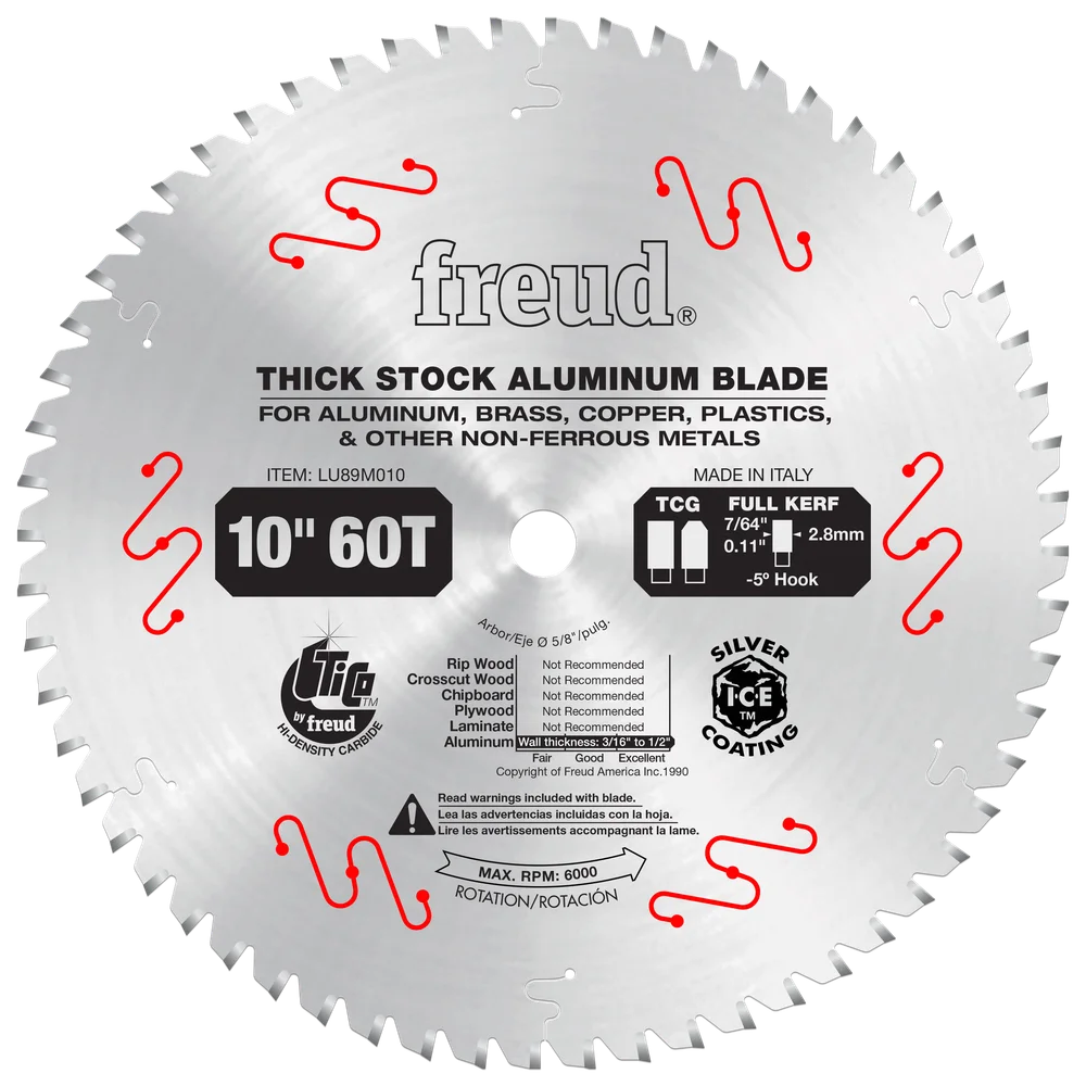 FREUD LU89M010 10" x 72 C.T. BLADE NON-FERROUS