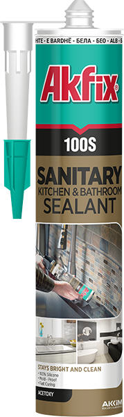 Akfix- 100S Sanitary Kitchen & Bathroom Silicone
