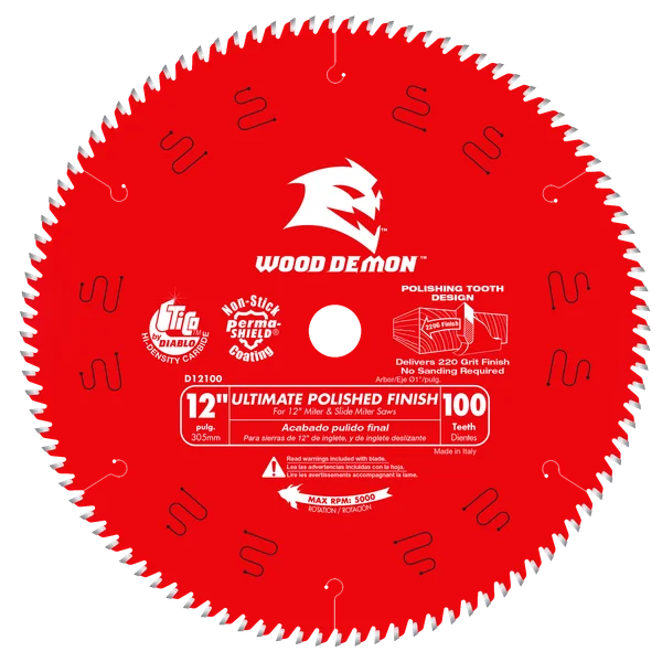 DIABLO D12100X 12" X 100CT FLAWLESS FINISH BLADE