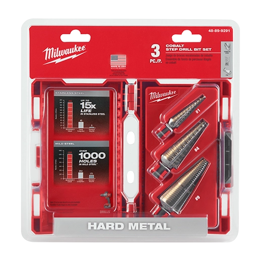 Cobalt Step Bit Kit (3PC)