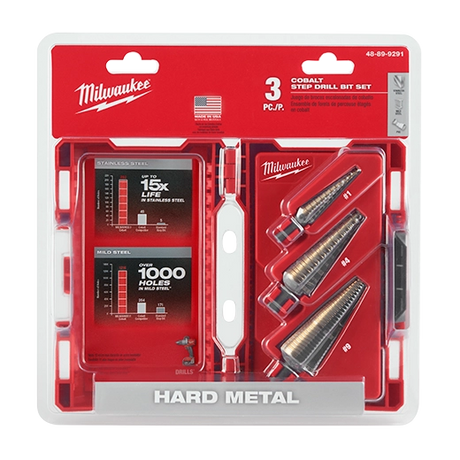 Cobalt Step Bit Kit (3PC)