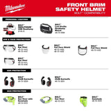 Milwaukee Hard Hat BOLT™ Front Brim Safety Helmet (USA) - Type 2, Class E