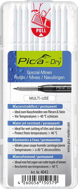 Pica 4043 Pica DRY Refill-Set white (10)