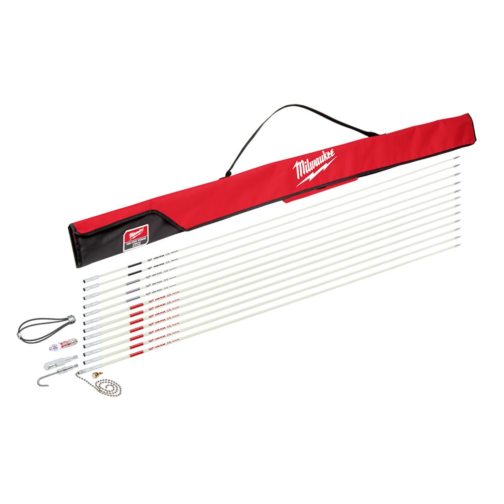 MILWAUKEE 48-22-4156 Fiberglass Fish Stick Low/Mid/High Flex Combo Kit with Accessories