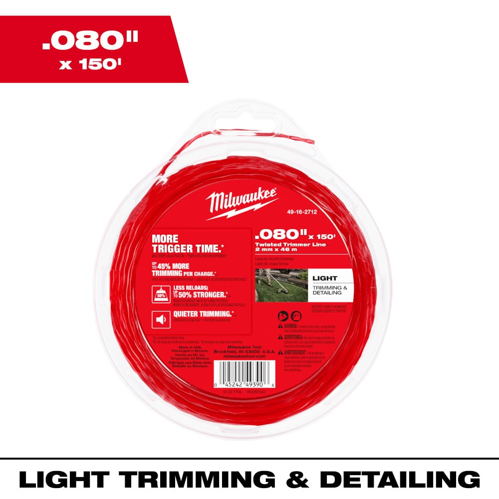 MILWAUKEE 49-16-2712 .080 x 150 TRIMMER LINE