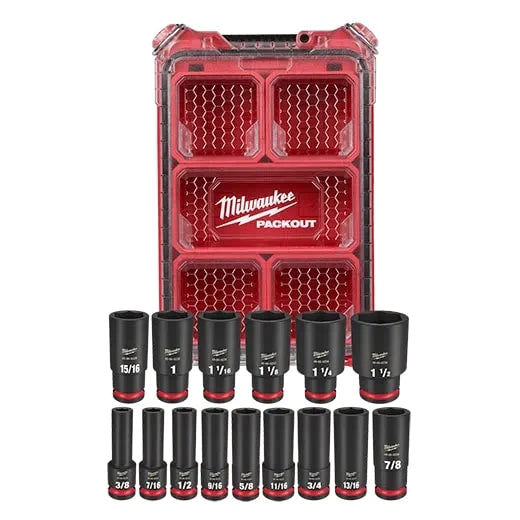 SHOCKWAVE Impact Duty Socket 1/2” Dr 15PC SAE PACKOUT Set