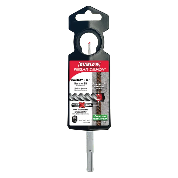 DB SDS-Plus 4-Cutter Hammer Drill Bit, 5/32" × 4" × 6"