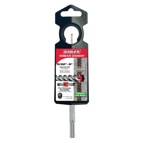 DB SDS-Plus 4-Cutter Hammer Drill Bit, 5/32" × 4" × 6"