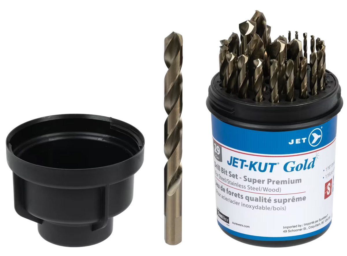 29-PC JET-KUT® GOLD Drill Bit Set – 135º Split Point