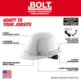 Milwaukee BOLT Front Brim Hard Hat w/6pt Ratcheting Suspension (USA) - Type 1, Class E