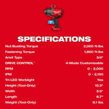 M18 FUEL™ 3/4" High Torque Impact Wrench with ONE-KEY™
