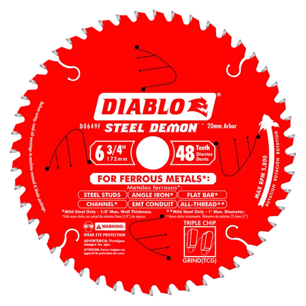 DIABLO D0649F 6-3/4 STEEL DEMON BLADE