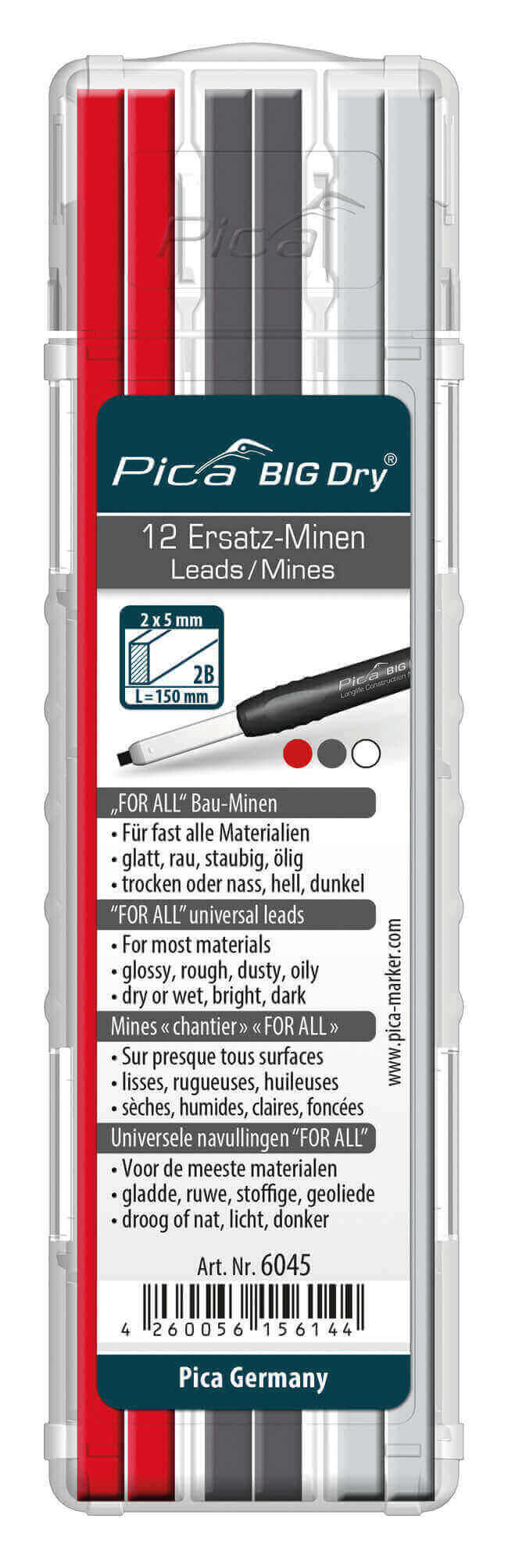 PICA  6045 BIG Dry refill leads, Water soluble