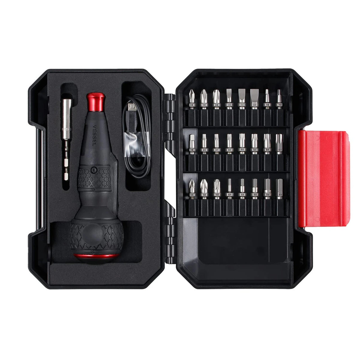 High Speed e-ASSIST Ball Grip Screwdriver with 24pc Impact Bit Set