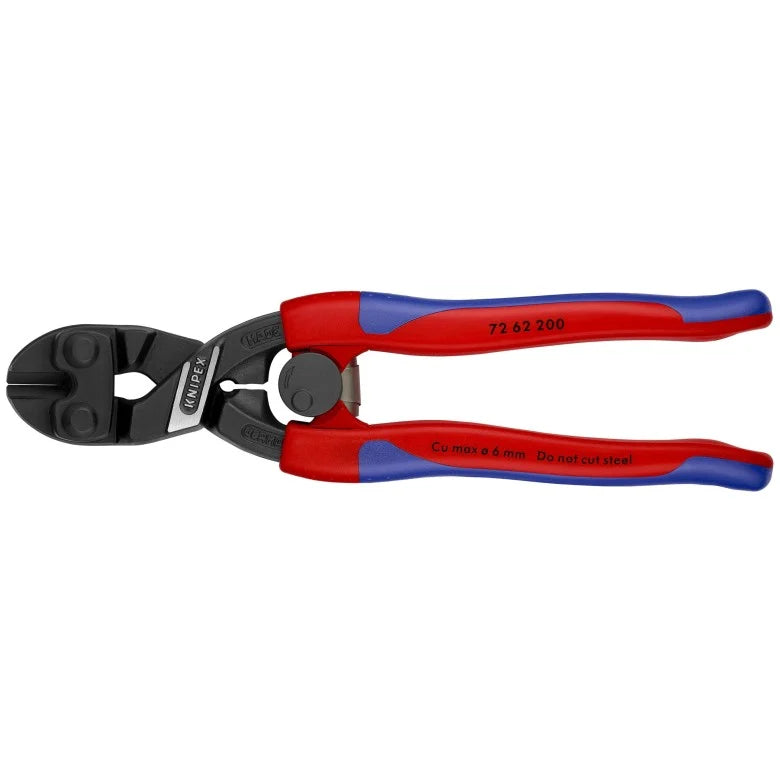 KNIPEX 72 62 200 8"HIGH LEVERAGE FLUSH CUTTER FOR PLASTIC AND SOFT METAL MULTI-COMPONENT