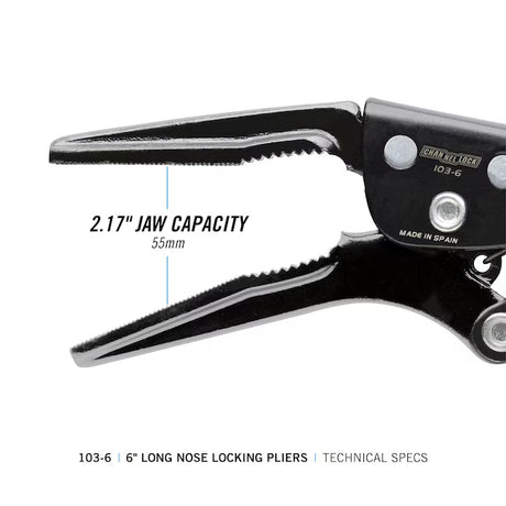 6" Long Nose Locking Pliers