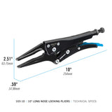 10" Long Nose Locking Pliers