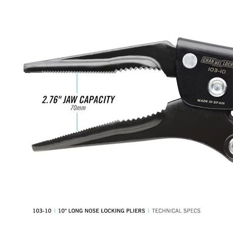 10" Long Nose Locking Pliers