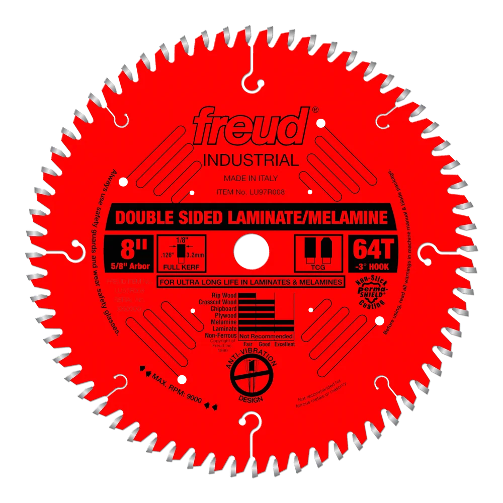 FREUD LU97R008 TRIPLE CHIP 8" X 64  PANEL SAW BLADE